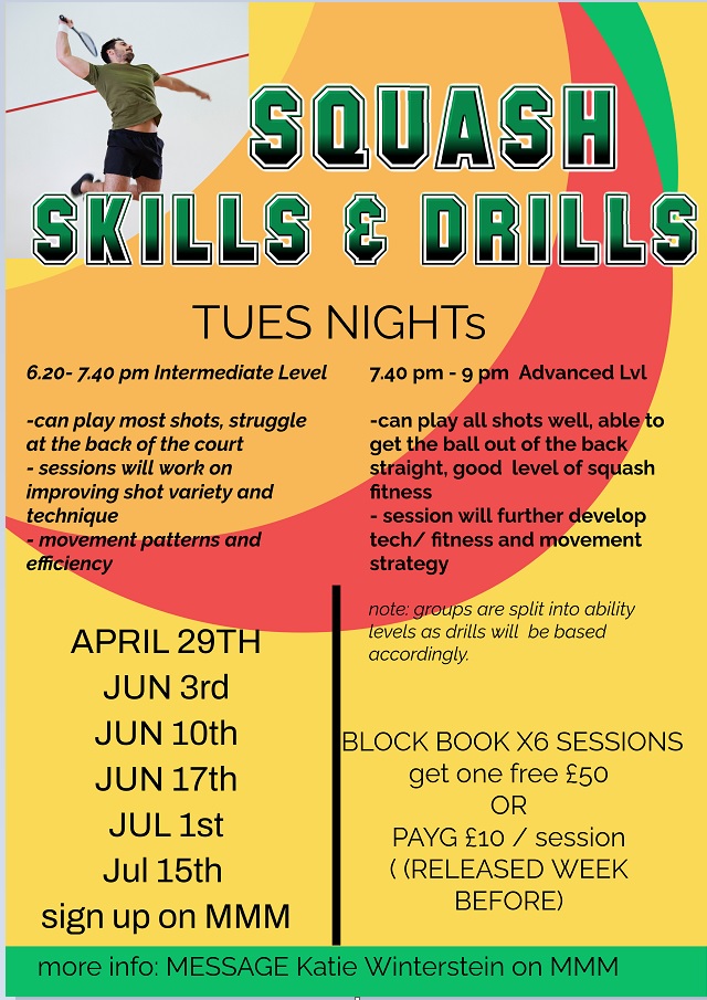 Squash Skills and Drills 2025